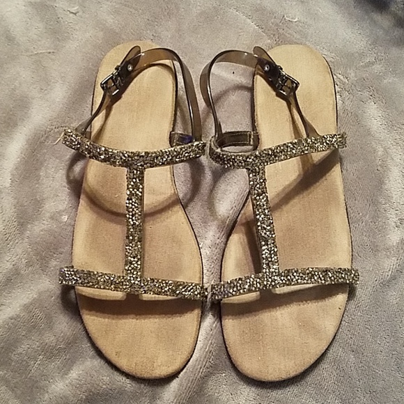 sparkly comfy sandals